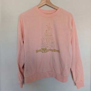 Walt Disney World Peach Gold Cinderella Castle Sweatshirt Size Medium Princess